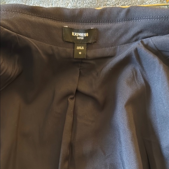 Express Editor One Button Navy Blazer - Picture 6 of 10